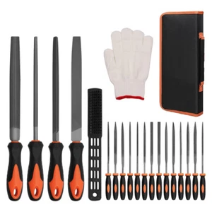 20Pcs Metal File Set Needle Files Sandpaper Woodworking DIY Carrying Case Au - Picture 1 of 11