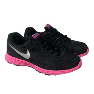 Nike Niñas Revolution 2 Zapatos para Correr Negro/Rosa Malla Encaje Talla 6Juventud - Imagen 1 de 5