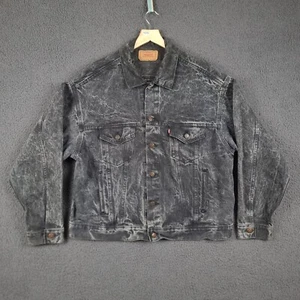 Chaqueta Levi's vintage para hombre XL negra lavado ácido 70507 0253 hecha en EE. UU. años 80 tipo 3 - Imagen 1 de 11