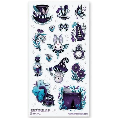 Dark Wonderland - Hoja de pegatinas de fantasía - Nuevas en embalaje Foto 1 de 3