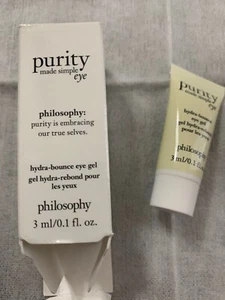 Philosophy Purity Made Simple Hydra-Bounce Eye Gel Sample Size in Box .1 fl. oz - Picture 1 of 4