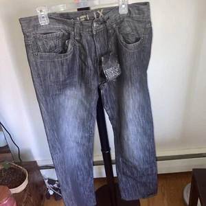 Helix Slim Boot Jeans Mens 34X34  Blue Denim Medium Wash Distressed - Picture 1 of 8