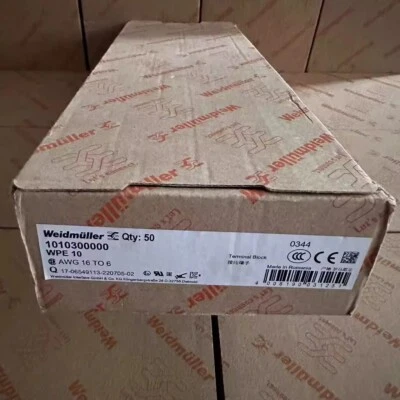 50pcs Weidmuller 1010300000 WPE 10 Screw Type W Series 10mm2 Grounding Terminal - Image 1 of 4