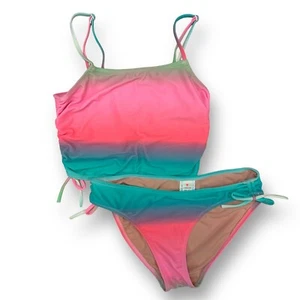 Crewcuts Youth Girl Size 16 Bikini Multi-Color 2-Pc Swimsuit - Picture 1 of 2