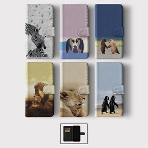 CASE FOR SAMSUNG S23 S22 S21 S20 S10 S9 WALLET FLIP PHONE COVER ANIMAL MUM BABY - Picture 1 of 8