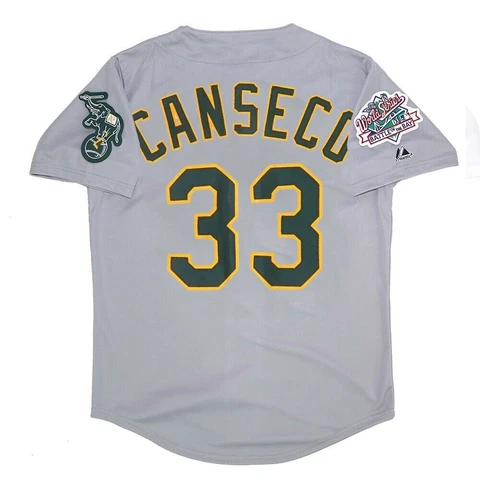 Jose Canseco Oakland Athletics 1989 World Series Grey Road Men's Jersey (S-3XL) Cover