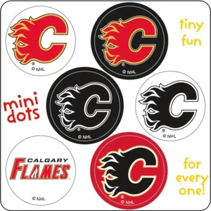 Pegatinas de la NHL - 36 puntos - suministros para fiesta de cumpleaños llamas de Calgary pegatinas puntos - Imagen 1 de 1
