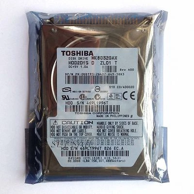  TOSHIBA (MK8026GAX) 80 GB HDD 2.5" 16 MB 5400 RPM IDE Laptop Hard Disk Drive - Image 1 of 2