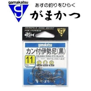 Gamakatsu Iseama Ring Eye Hooks (Black) - Picture 1 of 13
