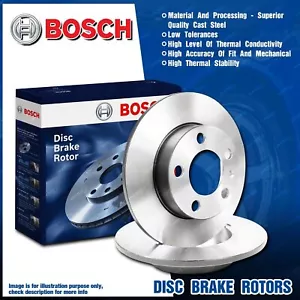 Pair Rear Bosch Disc Brake Rotors for Toyota Rav4 ACA31 ACA33 ACA36 ACA38 - Picture 1 of 2