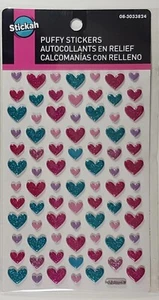 3D Puffy Stickers Small Love Hearts Glitter Foil Art Crafts Scrapbooking Heart - Bild 1 von 1
