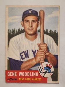 1953 TOPPS BASEBALL GENE WOODLING NEW YORK YANKEES #264 BASEBALL CARD C - Picture 1 of 2