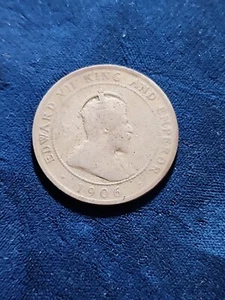 1906 Jamaica 1d one penny coin KM.#23 - Picture 1 of 2
