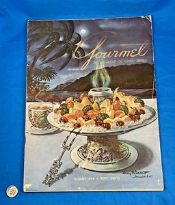 VINTAGE GOURMET MAGAZINE AUGUST 1954 THE MAGAZINE OF GOOD LIVING - Picture 1 of 9