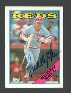 1988 BUDDY BELL OPC #130 O PEE CHEE REDS  Card Signed Autograph COA