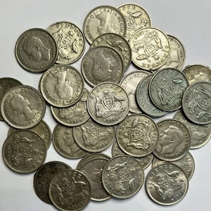 1946 to 1963 Sixpence Coin - 50% Post Silver Australian Scrap Bullion - Picture 1 of 6