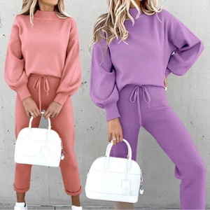 Mujeres Chándal Set de Dos Piezas Pantalones para Correr Sudadera con Capucha Deporte Informal W - Imagen 1 de 28