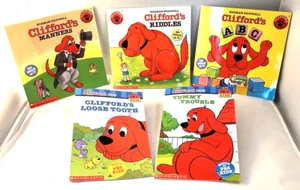 Clifford the Big Red Dog 5 Book Scholastic Bundle Paperback Bridwell - Picture 1 of 11
