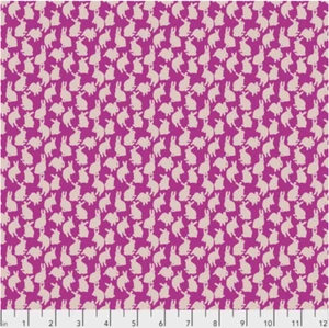 Natalie Lete Woodland Walk Mini Rabbits Fuschia Fabric By Yard - Picture 1 of 1