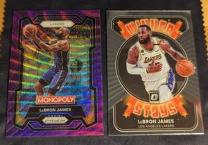 Lotto Lebron James Viola Monopoly/Winner Stays Donruss Inserto Ottico - Foto 1 di 2