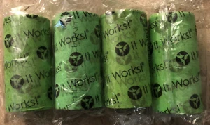 4 ROLLS LOT OF It Works! 6" Green FAB WRAP Roll Tape NEW SEALED Row5 - Picture 1 of 2