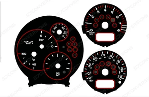 Mini Cooper R53 Chrono Pack V2 Plain Custom Dial Cards 8 Colours Gauges - Bild 1 von 8