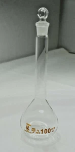100ml Volumetric Flask, With Ground Stopper, Karter Scientific - Picture 1 of 4