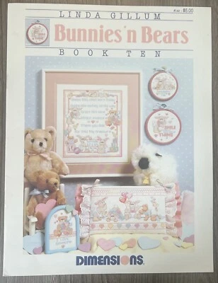 Dimensions Linda Gillum Book 10 Bunnies and Bears Counted Cross Stitch Booklet - Image 1 of 4