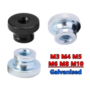 High Knurled Thumb Galvanised Nuts Hand Grip Knobs Thumb Nuts M3 M4 M5 M6 M8 M10 - Picture 1 of 16