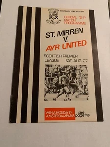 St Mirren V Ayr United 1977 Football Programme - Picture 1 of 3