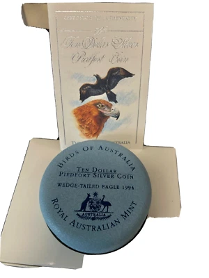 Australia 1994 Silver Ten Dollars $10 Piedfort (Wedge Tail Eagle) - Image 1 of 4