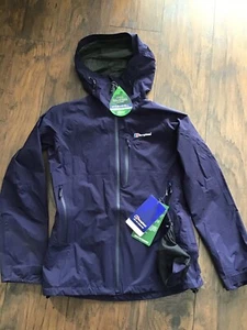 Berghaus Lt Speed Light Hydroshell Jacket Hooded Women's Blue Size Medium NWT A6 - Picture 1 of 12