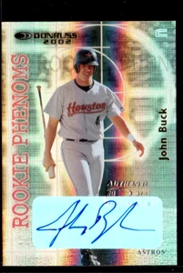 John Buck (Astros) 2002 Donruss Rookie Phenoms Rookie SP Autograph 013/100 Mint+ - Picture 1 of 2