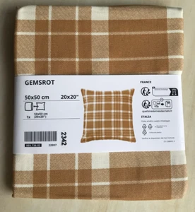 Beige Karo Karo Kissenbezug 50x50cm Baumwolle Creme/Sand Ikea Edelsteine - Bild 1 von 8