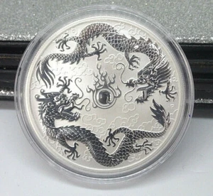 MUST HAVE FANTASTIC COIN 2019 Australian 1oz 9999 silver double dragon coins - Picture 1 of 7
