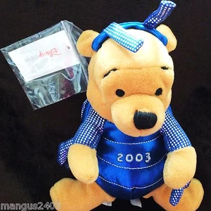 MUY RARO DISNEY STORE COLECCIONABLE WINNIE THE POOH MILENNIUM BUG 2003 AZUL NUEVO CON ETIQUETAS - Imagen 1 de 1