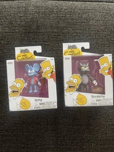 Itchy and Scratchy 2.5” Figures. Rare Hard To Find Figures! Brand New! - Picture 1 of 2