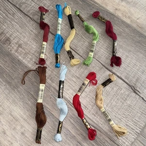 DMC Embroidery Floss Thread (Lot of 9) - Picture 1 of 5