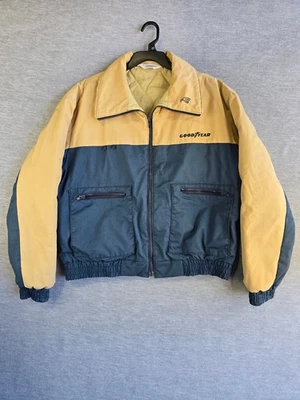 Chaqueta de Colección Goodyear Oficial Racing Apparel Hecha en EE. UU. Dos Tonos Bombardero Azul Marino Foto 1 de 4