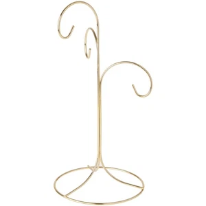 Bard's 3 Tiered Gold-toned Ornament Stand, Tree, 10.75" H x 5.125" W x 5.125" D - Picture 1 of 5