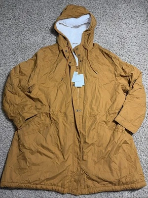 NWT Women’s Old Navy 3X Plus Tan Faux-Fur Lined Water Resistant Hooded Jacket - Image 1 of 4
