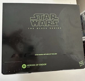 STAR WARS 6" LA SERIE NEGRA EXCLUSIVO ROTJ HEROES OF ENDOR CAJA SET NUEVO UK - Imagen 1 de 5