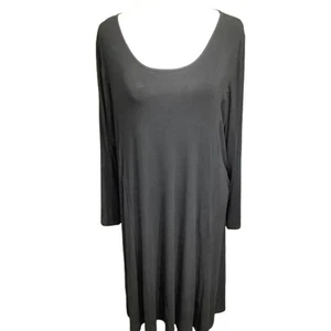 Habitat schwarzes Langarm Midikleid Gr. XL - minimalistisch, alltagstauglich, kuschelig - Bild 1 von 7