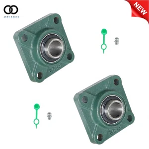 2 Stück 1 Zoll Bohrung UCF205-16 Solide Basis Stehlager Flanschlager 4 Schrauben - Bild 1 von 12