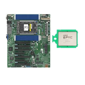 Supermicro H12SSL-i Mainboard mit AMD EPYC 7642 48 Kerne 2,3 GHz CPU - Bild 1 von 6