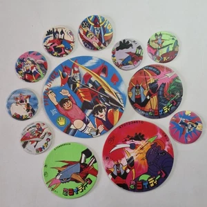 Shogun Warriors Brave Raideen 12 x Round Menko Marumenko Vintage Japanese (A) - Imagen 1 de 14