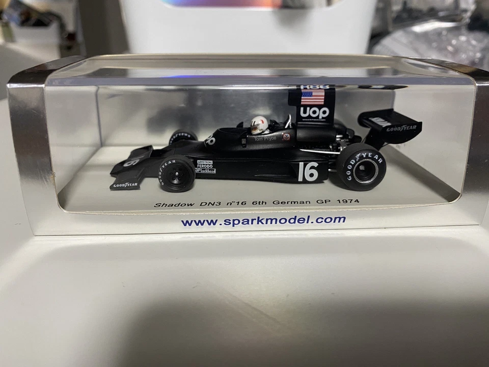 Spark 1/43 S1685 Shadow DN3 6th German GP 1974 Tom Pryce F/S Japan - Image 1 of 4
