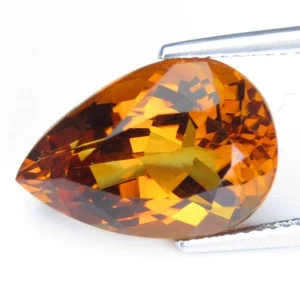 9.17Cts Natural Sparkling  Pear Shape Citrine 166x11.4mm Collector Gem - Picture 1 of 9