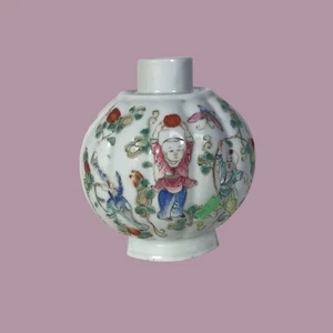 aprox. Tarro de porcelana rosa familiar china 1900 - Imagen 1 de 7