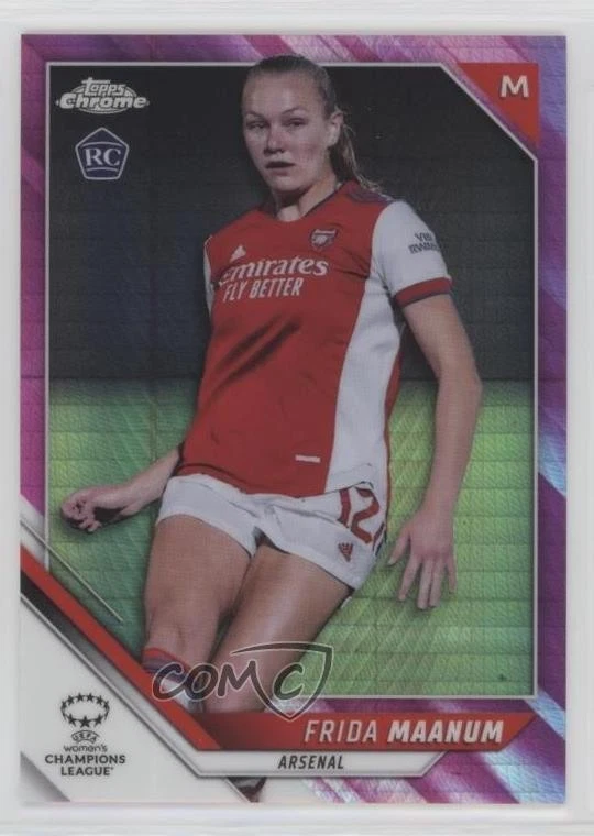 2021-22 Chrome UEFA Women's Champions League Frida Leonhardsen Maanum Rookie RC - Image 1 of 2